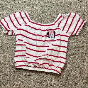 Old Navy Red and White Striped Kids Blouse